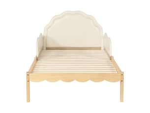 Lit simple 90x200 cm GUTENT coloris beige