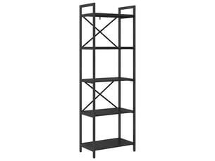 Étagère 5 niveaux, étagère de rangement 56 x 34 x 171 cm bois d'ingénierie chêne noir
