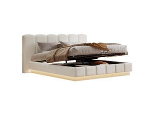 Lit coffre 180x200 cm    coloris blanc