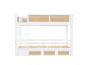 Lit superposé 90x200 cm BIQZUYA coloris blanc