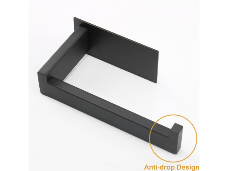  Porte-papier toilette auto-adhésif, porte-papier toilette en acier inoxydable, sans perçage (1 pièce, noir)  - Conforama C