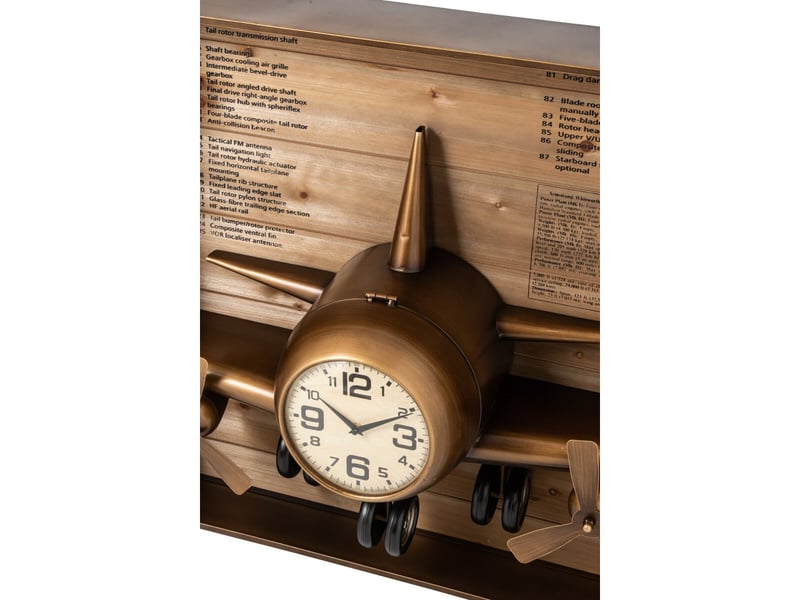  Horloge murale triptyque dagny 225cm doré  - Conforama B