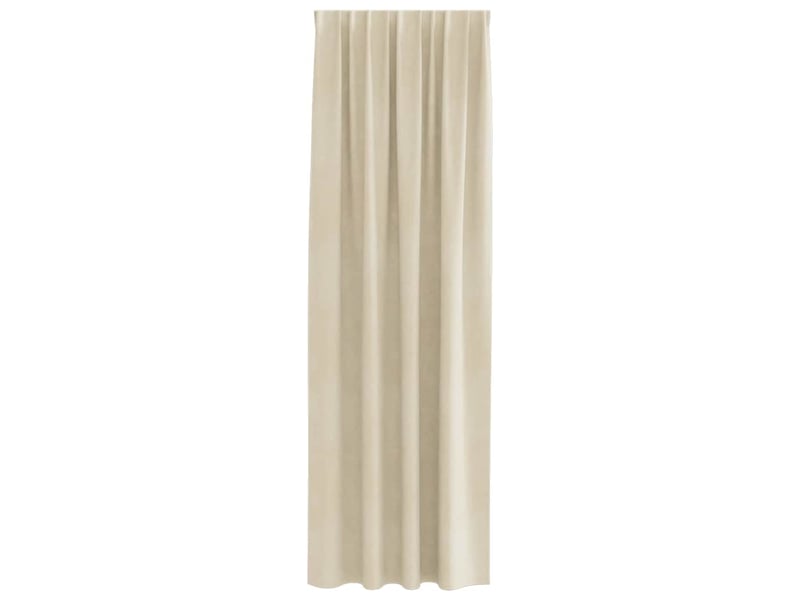  Lot de 2 rideaux, rideaux de fenêtre crème 140 x 245 cm velours cf44025  - Conforama D