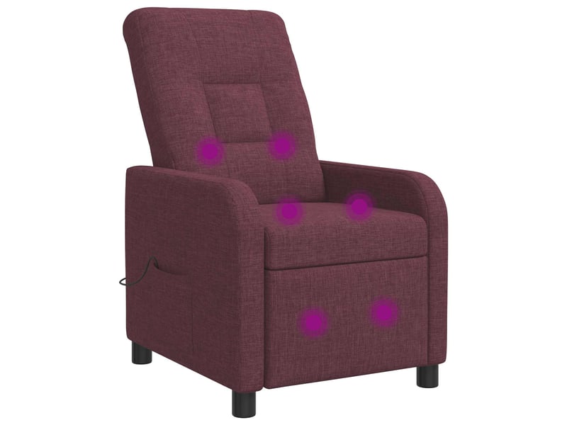  Vidaxl fauteuil de massage inclinable pourpre tissu  - Conforama A