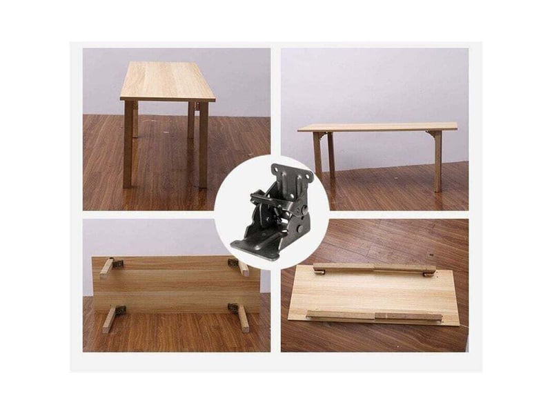  Lot de 2 supports pliants avec charnières autobloquantes pour meubles pliants, idéal pour tables, lits et meubles avec mécanismes pliants  - Conforama B