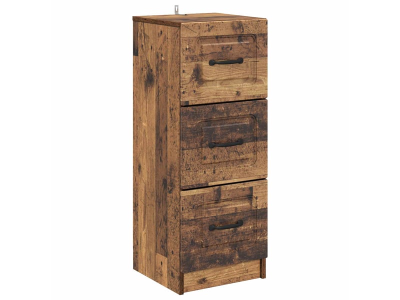  Armoire de rangement bureau, armoire à tiroirs bois ancien 33 x 34,5 x 87 cm  - Conforama A