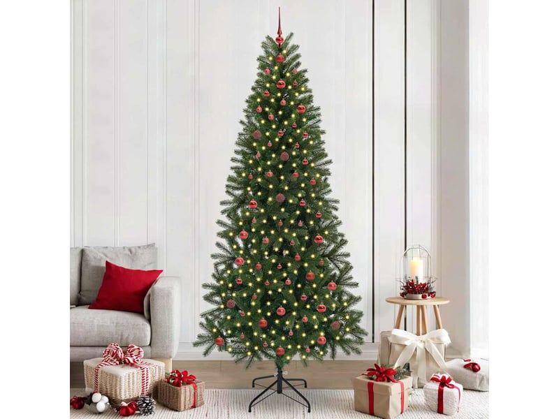 Sapin de noël artificiel, arbre de noël vert 240 cm pe et pvc shl5956 - Conforama B