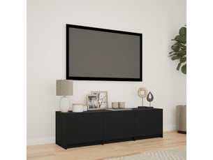 Meuble tv coloris noir 140 cm <strong></strong> <strong></strong>