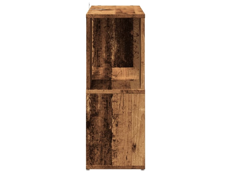  Bibliothèque, meuble de rangement salon vieux bois 60x24x63 cm bois d'ingénierie  - Conforama E