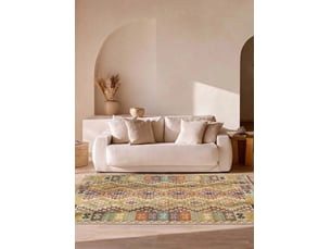 Tapis lavable antidérapant ethnique multicolore, 120 x 170 cm