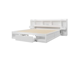 Lit coffre 180x200 cm OOIILLEE   coloris blanc