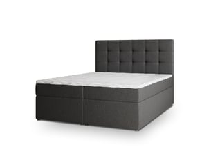 Lit avec rangement 140x200 cm <strong>MASSENO</strong> <strong></strong> coloris gris