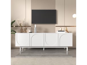 Meuble tv coloris blanc 175 cm