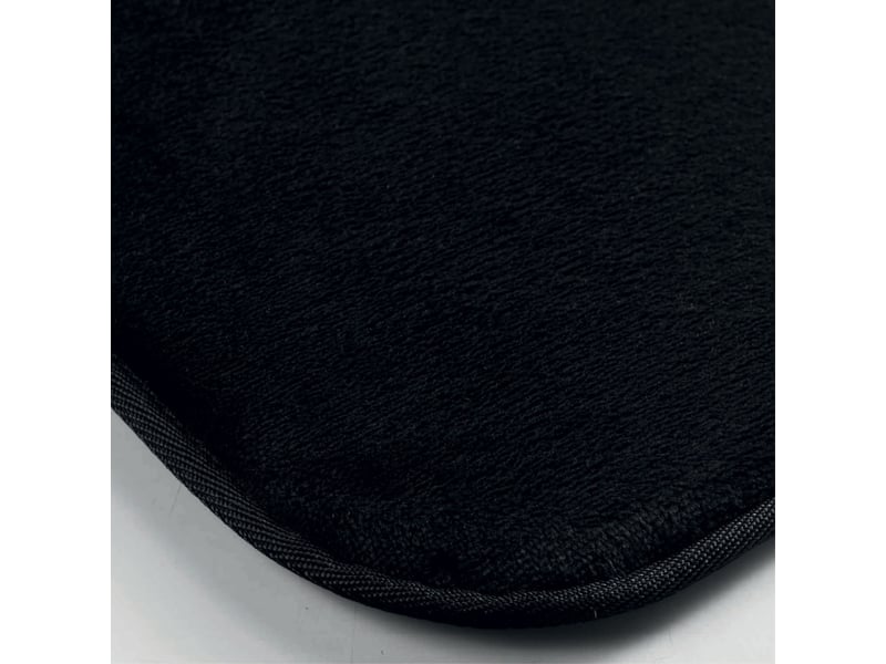  Tapis uni en flanelle flanou 60x110cm noir  - Conforama B
