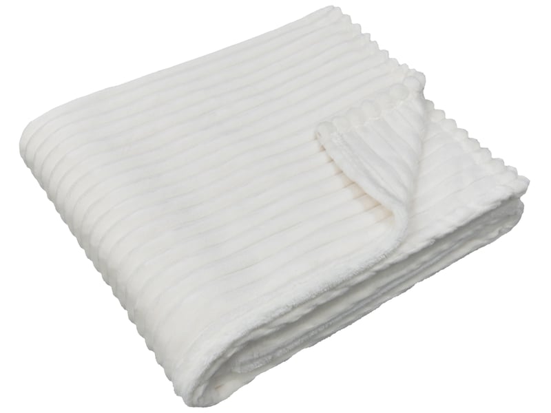 Plaid 125X150CM blanc NEIGE - Conforama E