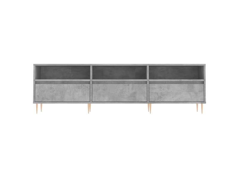 Meuble tv - banc tv - meuble de rangement gris béton 150x30x44,5 cm bois d'ingénierie  - Conforama E