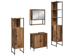 Ensemble de mobilier de salle de bain 4 pc marron cf64525