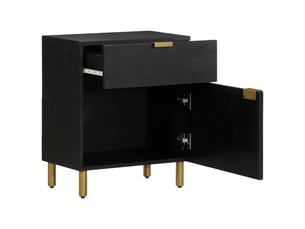 Table de chevet - cabinet de chevet - table de nuit noir 50x33x60 cm bois d'ingénierie