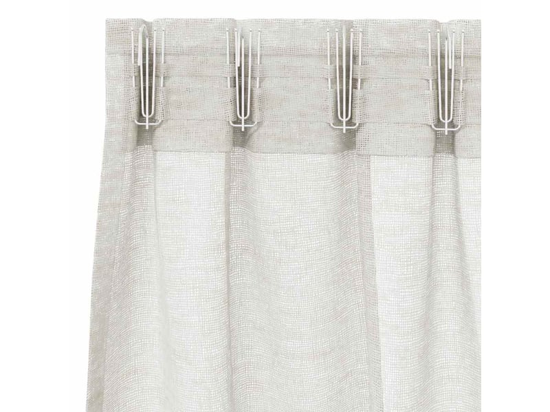  Lot de 2 rideaux en voile, voilage crème 225 x 140 cm polyester cf43897  - Conforama E