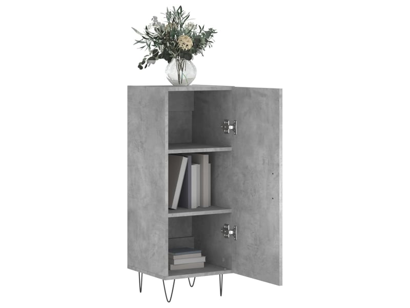  Buffet - bahut - meuble de rangement gris béton 34,5x34x90 cm bois d'ingénierie  - Conforama D