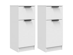 Buffets 2 pcs - bahut - meuble de rangement blanc 30x30x70 cm bois d'ingénierie