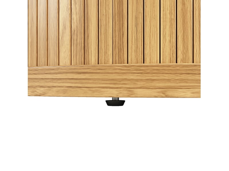  Table à manger extensible ronde 118x118x76.8 cm, mdf, couleur naturelle  - Conforama D