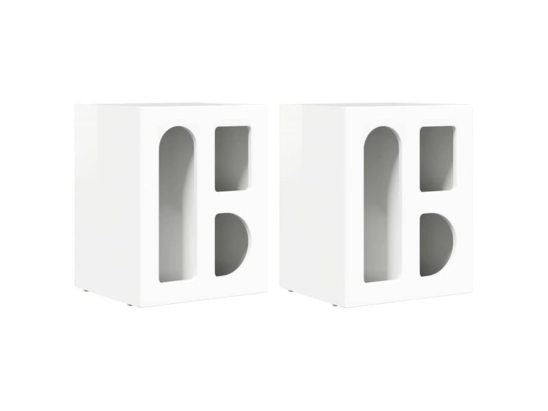  Table de chevet - cabinet de chevet - table de nuit elst 2 pc blanc brillant 40 x 35 x 50 cm  - Conforama A