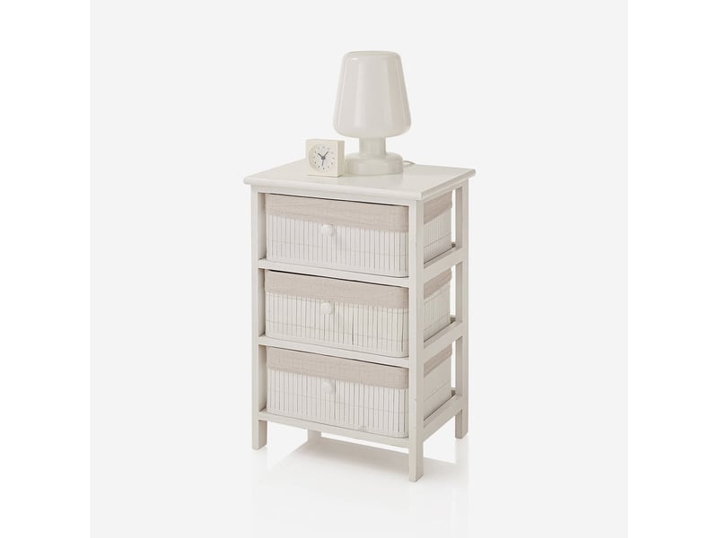  Commode de chevet en bois avec 3 tiroirs mavion 3  - Conforama D