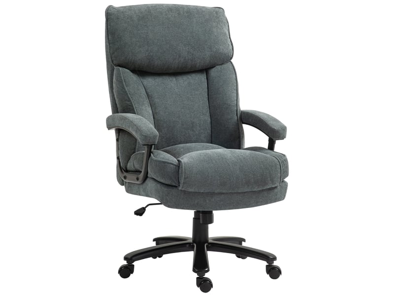  Fauteuil de bureau haut,68,5x79x117-125 cm,charge 200 kg,polyester,gris  - Conforama A