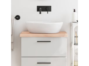Comptoir de salle de bain, plan de travail 60x60x(2-4) cm bois massif non traité cf65752
