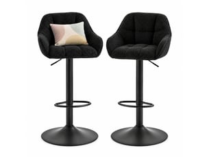 tabouret de bar assise réglable en hauteur    - noir hauteur d'assise 63 cm vendu Par paire