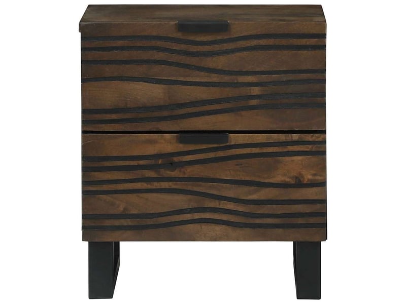  Table de chevet - cabinet de chevet - table de nuit 2 pc noyer 40 x 33 x 46 cm bois d'ingénierie  - Conforama D