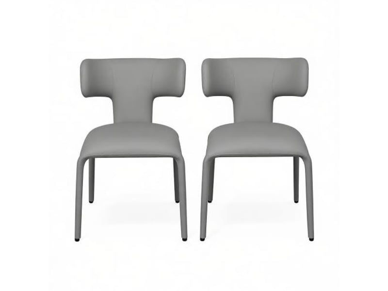  Chaises esthétiques pour salon et cuisine - chaises de bureau à dossier incurvé - chaises longues (lot de 2)  - Conforama A