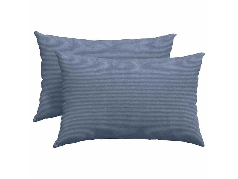  Lot de 2 coussins de canapé, coussins décoratifs bleu 60 x 40 cm cf59006  - Conforama A