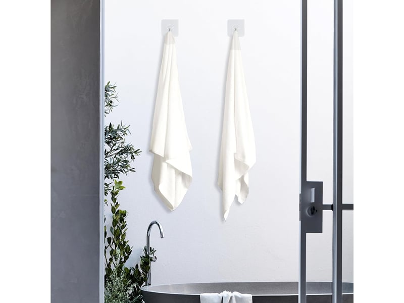  Sakae - set 24 crochets adhésifs transparents traçables, support 10 kg pour serviettes, cadres, plafonds, cuisines  - Conforama D