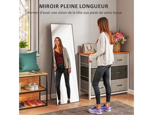 Miroir rectangulaire à poser coloris noir <strong></strong> <strong></strong> - 50 cm x 50 cm