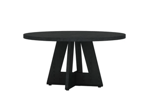 Table à manger ronde,120x120x75 cm,style campagne,bois d’ingénierie,noire