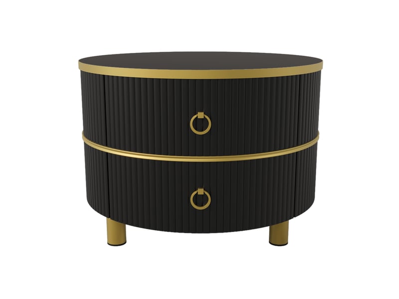  Tables basses gigognes avec 2 tiroirs pour salon en mdf 70×70×46 et 50×50×40 cm noir  - Conforama D