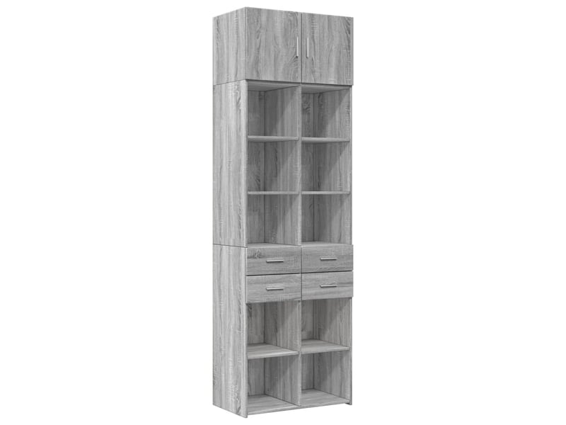  Buffet - armoire de rangement sonoma gris 70x42,5x225 cm  - Conforama A