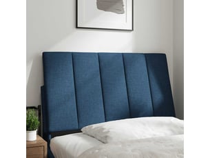 Coussin de tête de lit, coussin décoratif hanko bleu 90 cm tissu