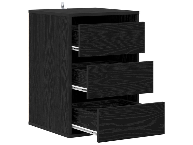 Armoire à tiroirs, commode 3-tiroir chêne noir 41x40x58 cm - Conforama D