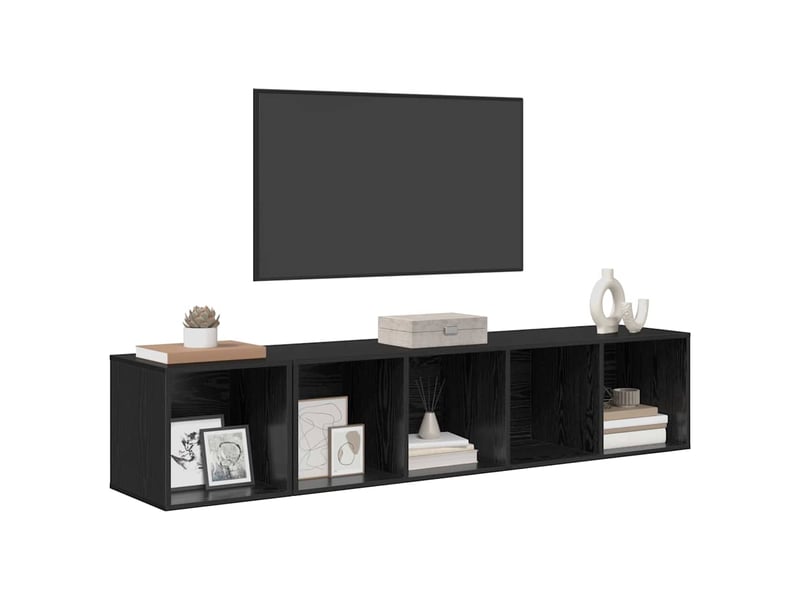  Ensemble de meubles tv 2 pcs chêne noir bois d'ingénierie  - Conforama C