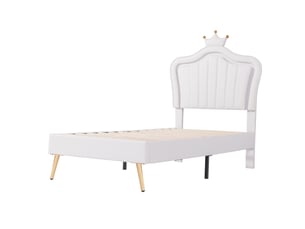 Lit simple 90x200 cm REDOM   coloris blanc