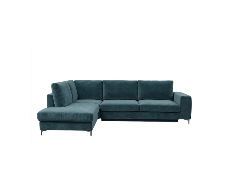  Canapé angle gauche fiesole en velours bleu pétrole - 4 places 3CA52.PI.4AC.G.24 - Conforama A