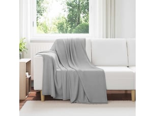 Plaid canapé gris 170x130 cm 0.33 kg polaire