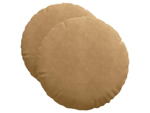 Lot de 2 coussins de siège, coussins décoratifs velours marron ø50 x 19 cm cf59905