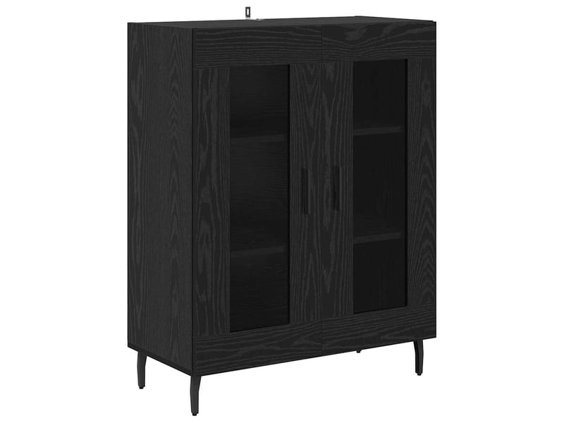  Buffet - bahut - meuble de rangement chêne noir 69,5 x 34 x 90 cm bois d'ingénierie  - Conforama A