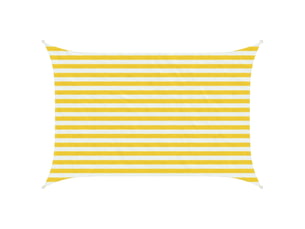Vidaxl voile d'ombre jaune et blanc 2 x 3 m hdpe