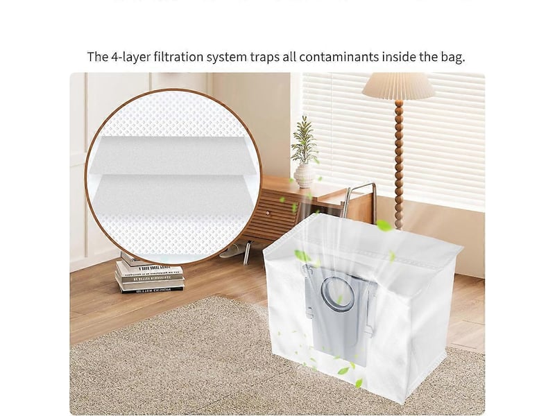 Replacement dust bags for roborock q5 max+ s8+ s8 pro ultra s7 maxv ultra s7 max ultra robotic vacuums parts - Conforama E