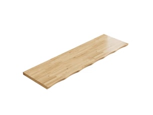 Étagère en bois massif, 160 cm, couleur naturelle, pour une utilisation individuelle ou en combinaison avec des meubles.